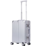 Stargold 1 Pc Hard Side Cabin Trolley Case Silver