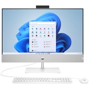 HP Pavilion (2022) All-in-One Desktop - 12th Gen / Intel Core i7-12700T / 27inch FHD / 1TB SSD / 16GB RAM / 4GB NVIDIA GeForce RTX 3050 Graphics / Windows 11 Home / English & Arabic Keyboard / White / Middle East Version - [27-CA1000NE]