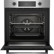Beko 60cm Built-in Electric Oven, 8 Functions, 72L, SteamShine Cleaning, Digital Touchcontrol, A Rating, Stainless Steel - BBIM14300XD