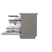 LG QuadWash Steam Dishwasher, 14 Place Settings, EasyRack Plus, Inverter Direct Drive, ThinQ, Platinum Silver
