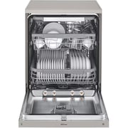 LG QuadWash Steam Dishwasher, 14 Place Settings, EasyRack Plus, Inverter Direct Drive, ThinQ, Platinum Silver