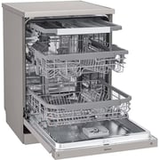 LG QuadWash Steam Dishwasher, 14 Place Settings, EasyRack Plus, Inverter Direct Drive, ThinQ, Platinum Silver