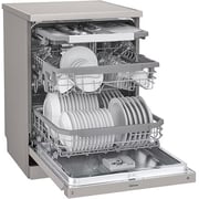 LG QuadWash Steam Dishwasher, 14 Place Settings, EasyRack Plus, Inverter Direct Drive, ThinQ, Platinum Silver