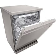 LG QuadWash Steam Dishwasher, 14 Place Settings, EasyRack Plus, Inverter Direct Drive, ThinQ, Platinum Silver