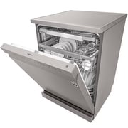 LG QuadWash Steam Dishwasher, 14 Place Settings, EasyRack Plus, Inverter Direct Drive, ThinQ, Platinum Silver