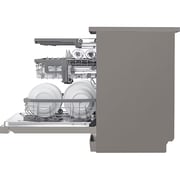 LG QuadWash Steam Dishwasher, 14 Place Settings, EasyRack Plus, Inverter Direct Drive, ThinQ, Platinum Silver