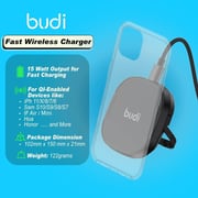 Budi 15W Magnetic Wireless Charger Black