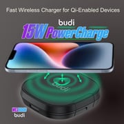 Budi 15W Magnetic Wireless Charger Black