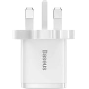 Baseus 2U 10.5W UK Compact Charger White