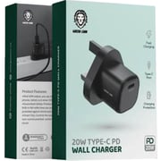 Green Lion 20W PD Wall Charger UK Black