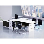 Mahmayi L Shaped Table With Storage Shelves 340x180x75cm