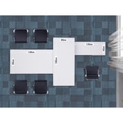 Mahmayi L Shaped Table With Storage Shelves 340x180x75cm