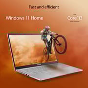 Asus Laptop - 11th Gen / Core i3-1115G4 / 15.6inch FHD / 256GB SSD / 4GB RAM / Intel Iris Graphics / Win11 Home / English & Arabic Keyboard / Silver / Middle East Version / X515EA-BQ2835W - Bundle Free Asus Bag & Mouse