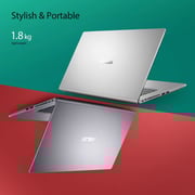 Asus Laptop - 11th Gen / Core i3-1115G4 / 15.6inch FHD / 256GB SSD / 4GB RAM / Intel Iris Graphics / Win11 Home / English & Arabic Keyboard / Silver / Middle East Version / X515EA-BQ2835W - Bundle Free Asus Bag & Mouse