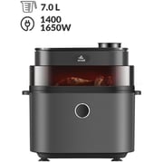 evvoli Air Fryer 8 Liters with Digital Control Panel Display, 8 Preset Programs with Crisper Plate & Water Tank, 1450W - EVKA-AF8008D