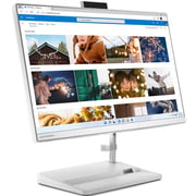 Lenovo IdeaCentre AIO 3 22IAP7 All-in-One (2022) Desktop - 12th Gen / Intel Core i5-12450H / 21.5inch FHD / 512GB SSD / 8GB RAM / Shared Intel UHD Graphics / Windows 11 Home / English & Arabic Keyboard / White / Middle East Version - [F0GG004HAX]