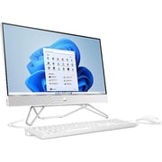 HP All-in-One (2022) Desktop - 12th Gen / Intel Core i5-1235U / 23.8inch FHD / 512GB SSD / 8GB RAM / 2GB NVIDIA GeForce MX450 Graphics / Windows 11 Home / English & Arabic Keyboard / Starry White / Middle East Version - [24-CB1008NE]
