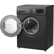 LG 8 kg Front Load Washing Machine with Direct Drive Motor, Black - F4J3TYG6J