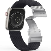 Amazing Thing Titan Weave Apple Watch Band 45mm Black