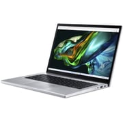 Acer Aspire 3 Spin 14 2-in-1 Convertible (2023) Laptop - Intel Core i3-N305 / 14inch WUXGA / 256GB SSD / 8GB RAM / Windows 11 Home / English & Arabic Keyboard / Pure Silver / Middle East Version - [A3SP14-31PT-30QF]
