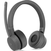 Lenovo GXD1C99241 Wireless Over Ear Headset With Charging Stand Storm Grey