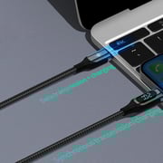 Recci Type C LED Data Sync Charging Cable 1m Black