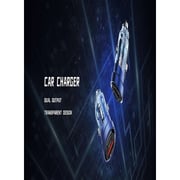 Recci Dual Output Fast Car Charger 33 Watts Clear Blue