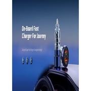 Recci Dual Output Fast Car Charger 75 Watts Transparent Blue
