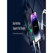 Recci Dual Output Fast Car Charger 75 Watts Transparent Blue