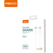 Recci Type C Data Sync Charging Cable 1.5m White