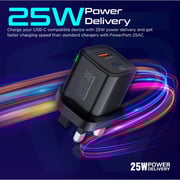 Promate Dual Port AC Charger 25 Watts Black