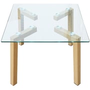Mahmayi HYCT12-60 Modern Glass Coffee Table for Dining and Living Room, Home Furniture - Set of 2