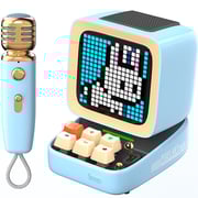 Divoom Portable Bluetooth Speaker With Karaoke Microphone Blue