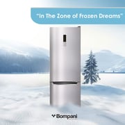 Bompani 380 Liters Double Door Refrigerator with No Frost Technology - Silver - BBF380SS