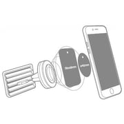 DCU Magnetic car mount for smartphones, with strong magnetic hold and vent mounted easily adjustable and firm grip, Black
