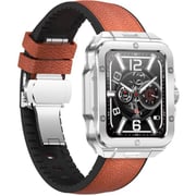 Swiss Military ALPS 2 Smartwatch Silver With Brown Leather Strap