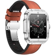 Swiss Military ALPS 2 Smartwatch Silver With Brown Leather Strap