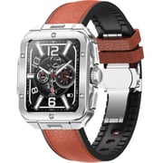 Swiss Military ALPS 2 Smartwatch Silver With Brown Leather Strap