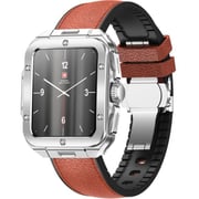 Swiss Military ALPS 2 Smartwatch Silver With Brown Leather Strap