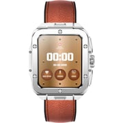 Swiss Military ALPS 2 Smartwatch Silver With Brown Leather Strap