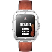 Swiss Military ALPS 2 Smartwatch Silver With Brown Leather Strap