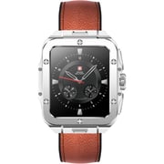 Swiss Military ALPS 2 Smartwatch Silver With Brown Leather Strap