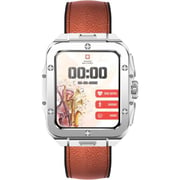 Swiss Military ALPS 2 Smartwatch Silver With Brown Leather Strap