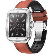 Swiss Military ALPS 2 Smartwatch Silver With Brown Leather Strap