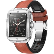 Swiss Military ALPS 2 Smartwatch Silver With Brown Leather Strap