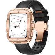 Swiss Military ALPS 2 Smartwatch Rose Gold With Black Leather Strap