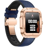 Swiss Military ALPS 2 Smartwatch Rose Gold With Blue Leather Strap