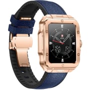 Swiss Military ALPS 2 Smartwatch Rose Gold With Blue Leather Strap