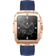 Swiss Military ALPS 2 Smartwatch Rose Gold With Blue Leather Strap