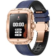 Swiss Military ALPS 2 Smartwatch Rose Gold With Blue Leather Strap